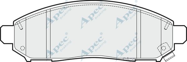 APEC BRAKING stabdžių trinkelių rinkinys, diskinis stabdys PAD1490